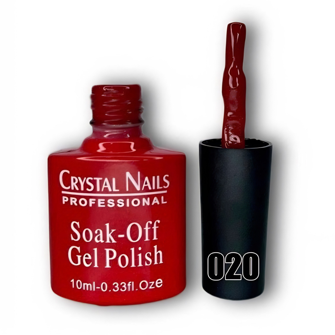 TONO 020. ESMALTE SEMIPERMANENTE CRYSTAL NAILS PROFESSIONAL (10 ML) – SOAK-OFF GEL POLISH 🎨