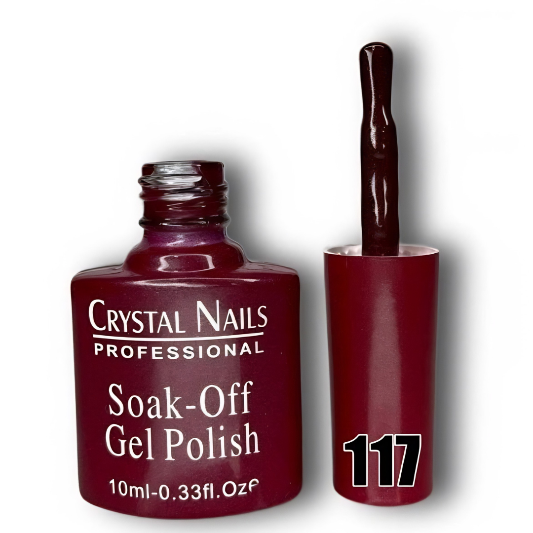 TONO 117. ESMALTE SEMIPERMANENTE CRYSTAL NAILS PROFESSIONAL (10 ML) – SOAK-OFF GEL POLISH 🎨