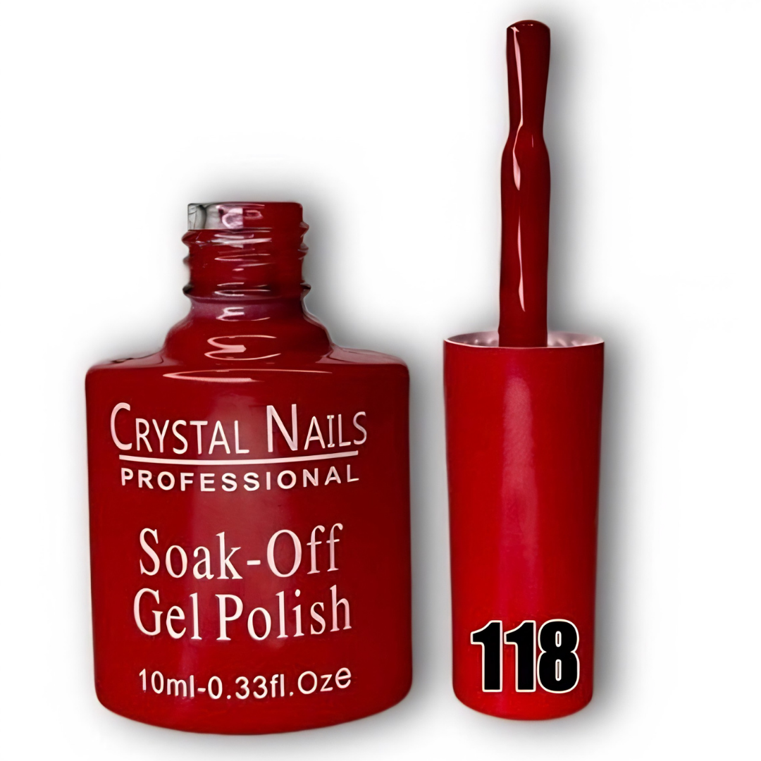 TONO 118. ESMALTE SEMIPERMANENTE CRYSTAL NAILS PROFESSIONAL (10 ML) – SOAK-OFF GEL POLISH 🎨