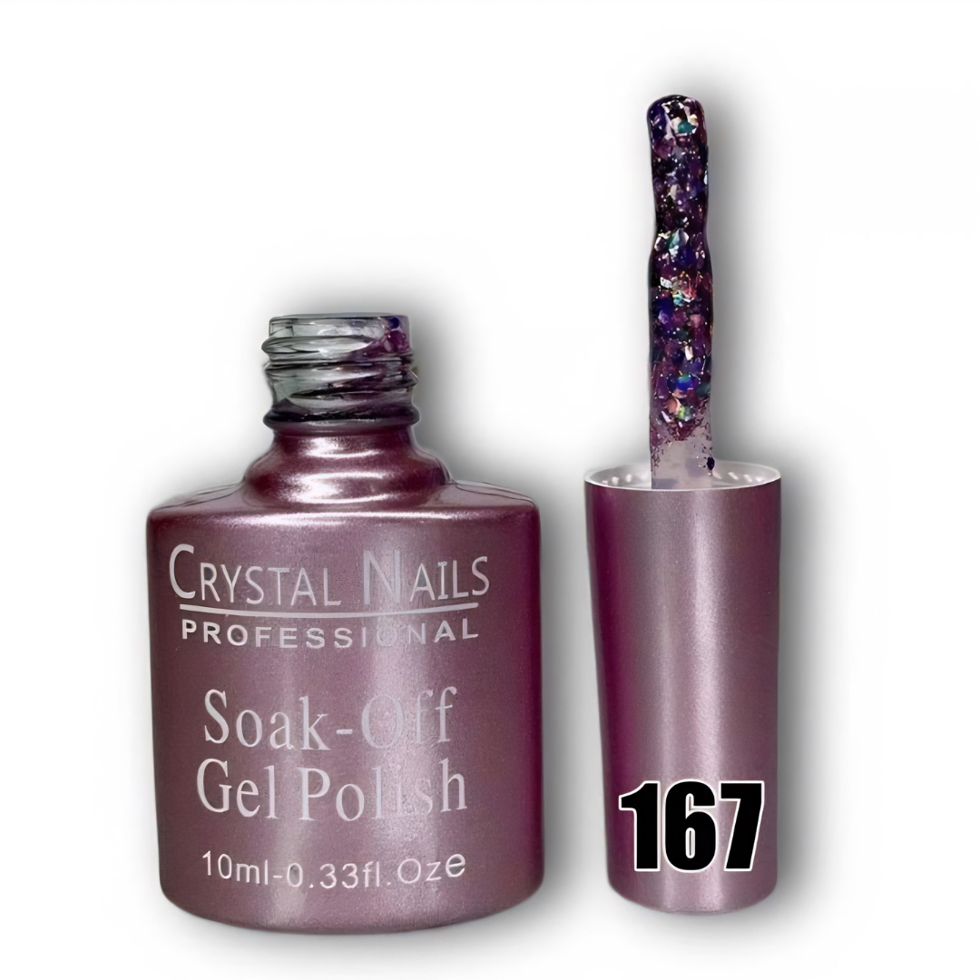 TONO 167. ESMALTE SEMIPERMANENTE CRYSTAL NAILS PROFESSIONAL (10 ML) – SOAK-OFF GEL POLISH 🎨