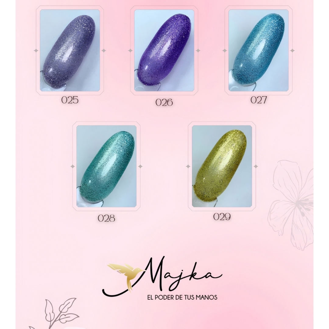 ESMALTE SEMIPERMANENTE CON GLITTERS MAJKA 15ML ✨💎💅