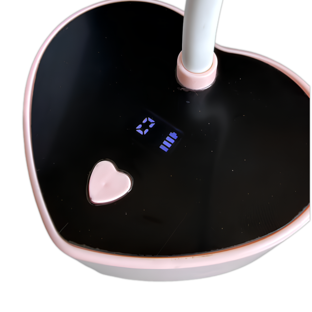 LÁMPARA LED/UV INALÁMBRICA RECARGABLE 30W EN FORMA DE CORAZÓN PARA SOFT GEL / PRESS ON ✨
