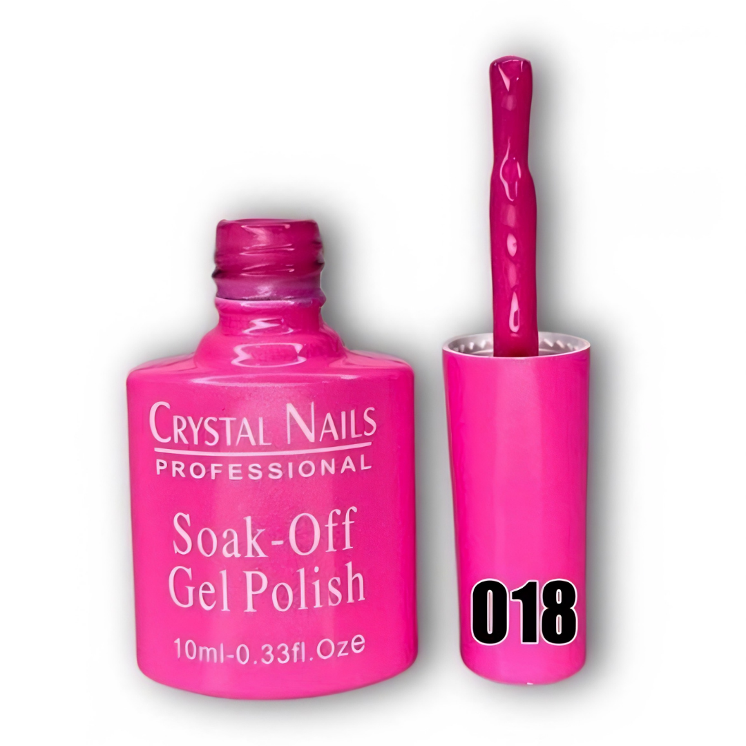 TONO 018. ESMALTE SEMIPERMANENTE CRYSTAL NAILS PROFESSIONAL (10 ML) – SOAK-OFF GEL POLISH 🎨