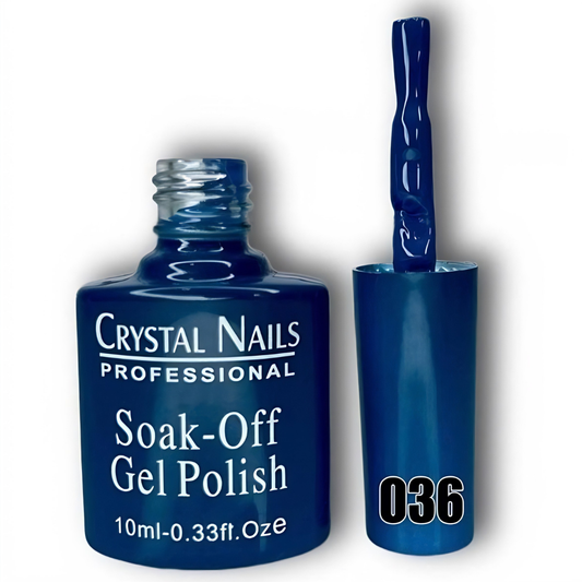 TONO 036. ESMALTE SEMIPERMANENTE CRYSTAL NAILS PROFESSIONAL (10 ML) – SOAK-OFF GEL POLISH 🎨
