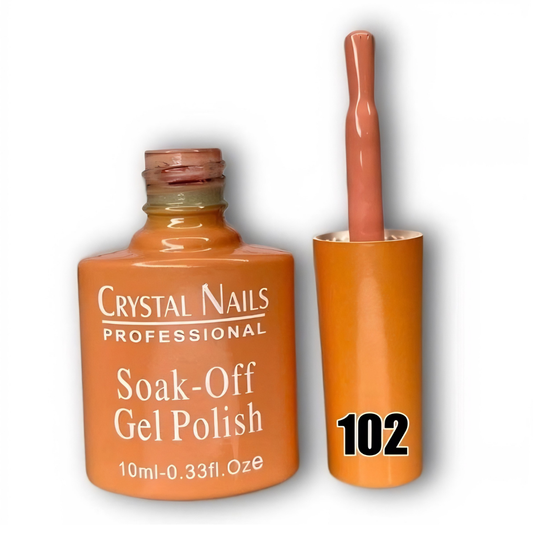 TONO 102. ESMALTE SEMIPERMANENTE CRYSTAL NAILS PROFESSIONAL (10 ML) – SOAK-OFF GEL POLISH 🎨