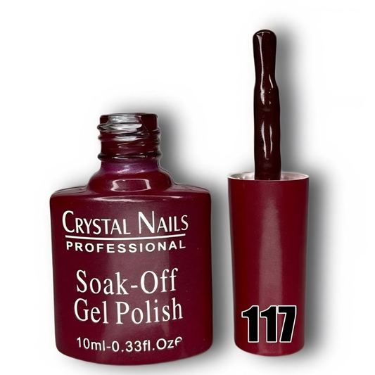 TONO 117. ESMALTE SEMIPERMANENTE CRYSTAL NAILS PROFESSIONAL (10 ML) – SOAK-OFF GEL POLISH 🎨