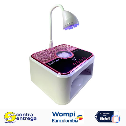 LÁMPARA LED UV 2 EN 1 SUN YC-45A (268W) INALÁMBRICA + BRAZO PRESS ON  💖💅