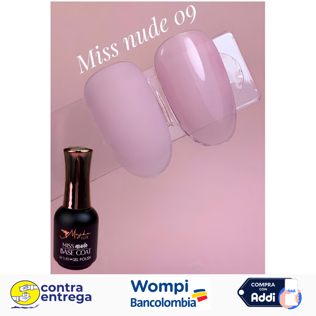 BASE COAT MISS NUDE 09 MAJKA ELITE  🌸💖💅