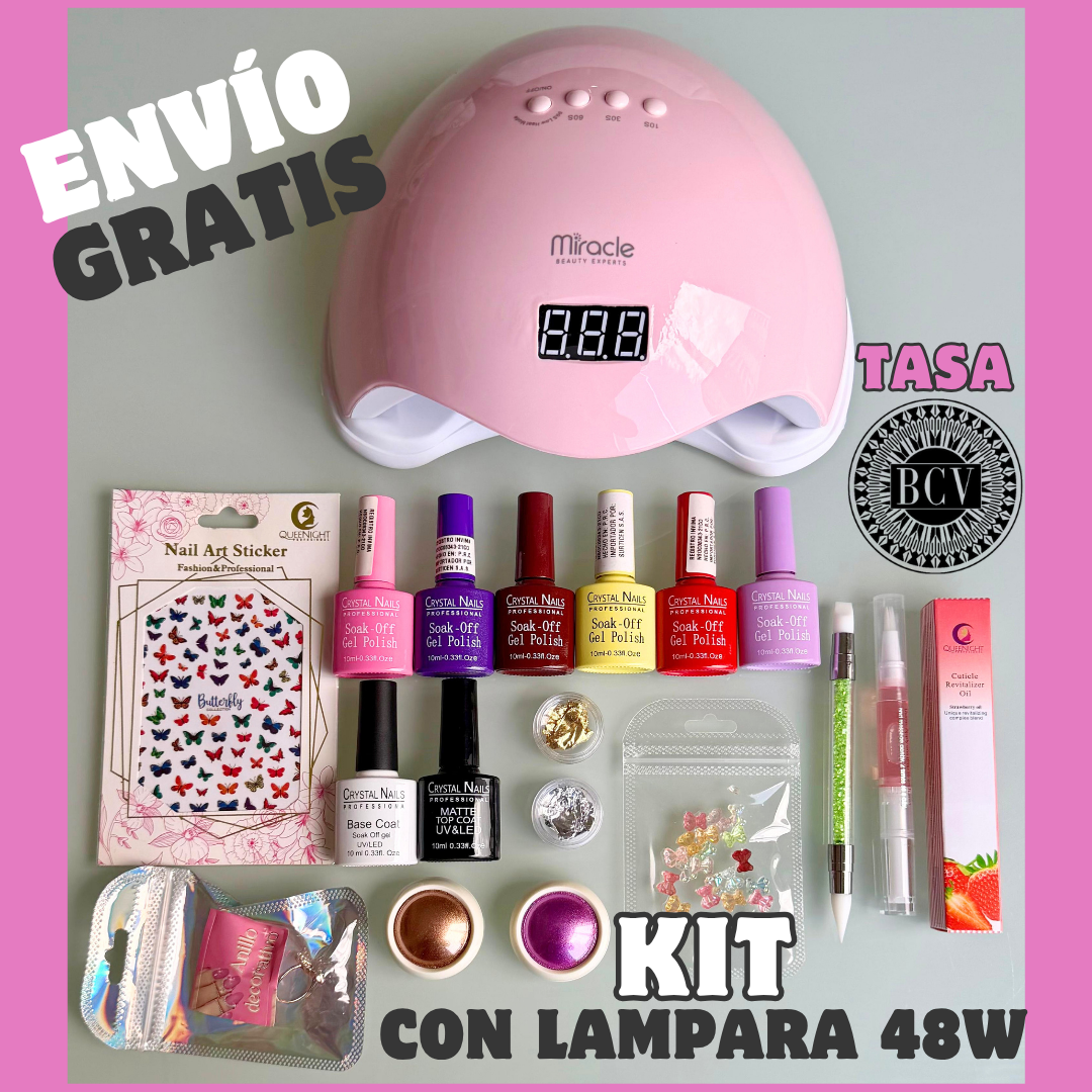 Kit Semipermanente con Lampara Led UV 48w.