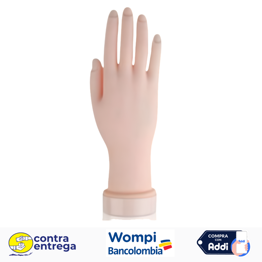 MANO DE PRÁCTICA DE SILICONA PROFESIONAL MAJKA0142 💖💅