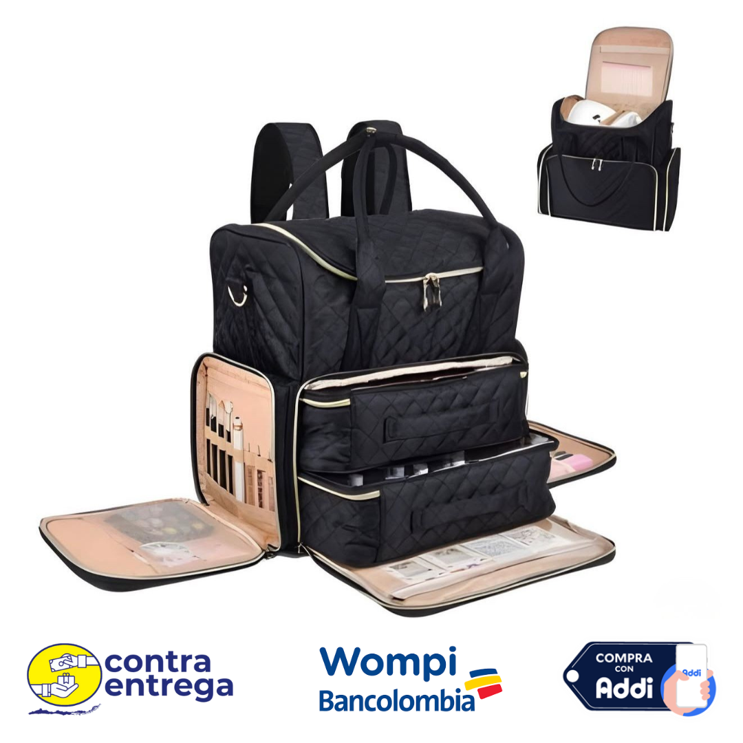 MORRAL ORGANIZADOR PRO NAILS CAP. 80 ESMALTES 🎒💖💅