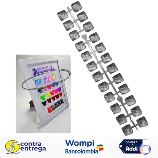 MOSTRARIO DE UÑAS Y COLOR TIPO CUADRADO EXUÑ-24 X120 PIEZAS  💖📐