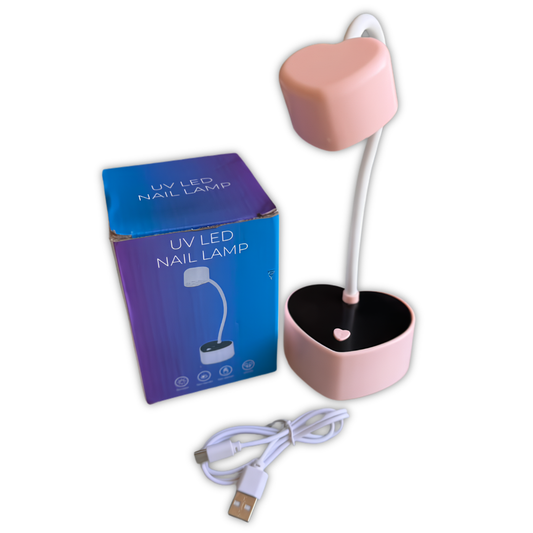 LÁMPARA LED/UV INALÁMBRICA RECARGABLE 30W EN FORMA DE CORAZÓN PARA SOFT GEL / PRESS ON ✨