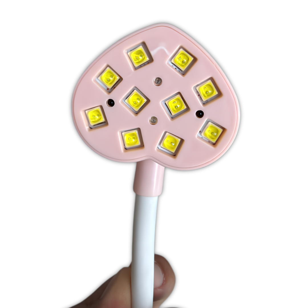 LÁMPARA LED/UV INALÁMBRICA RECARGABLE 30W EN FORMA DE CORAZÓN PARA SOFT GEL / PRESS ON ✨