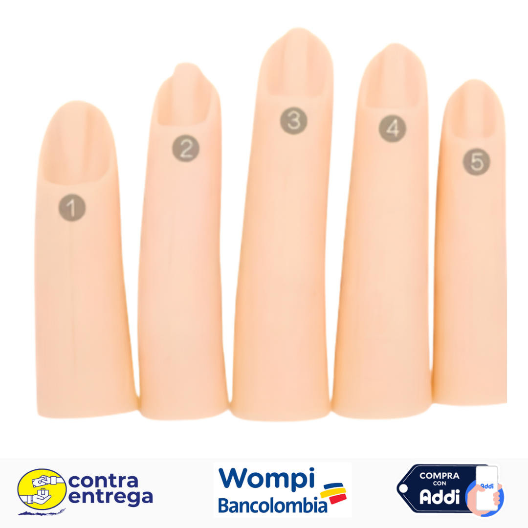 SET X5 DEDOS DE PRÁCTICA DD-08 (SILICONA FLEXIBLE) 💖💅