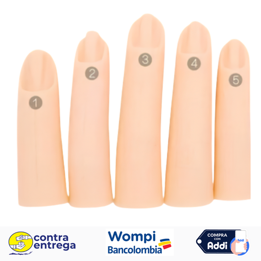 SET X5 DEDOS DE PRÁCTICA DD-08 (SILICONA FLEXIBLE) 💖💅