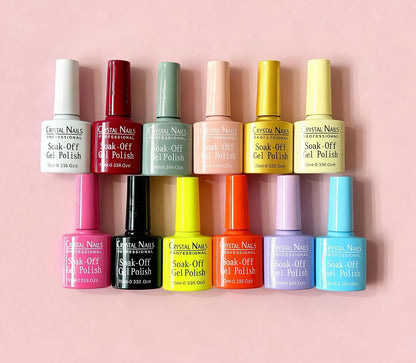 DOCENA DE ESMALTES SEMIPERMANENTES CRYSTAL NAILS (10 ML) – ¡ARMA TU KIT A TU GUSTO! 🎨💖