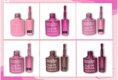 DOCENA DE ESMALTES SEMIPERMANENTES CRYSTAL NAILS 1OML | TONOS A TU ELECCIÓN | 10ML