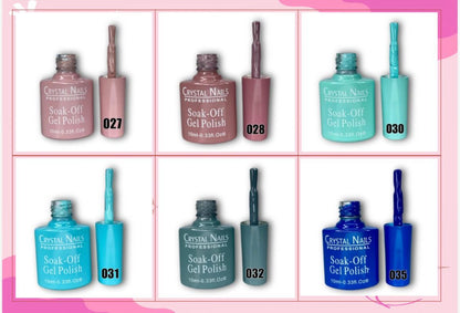 DOCENA DE ESMALTES SEMIPERMANENTES CRYSTAL NAILS 1OML | TONOS A TU ELECCIÓN | 10ML