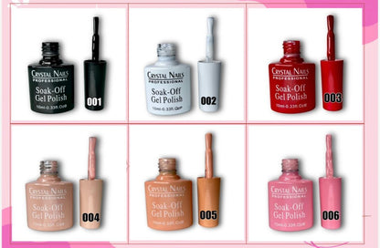 DOCENA DE ESMALTES SEMIPERMANENTES CRYSTAL NAILS 1OML | TONOS A TU ELECCIÓN | 10ML