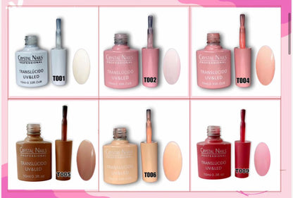 DOCENA DE ESMALTES SEMIPERMANENTES CRYSTAL NAILS 1OML | TONOS A TU ELECCIÓN | 10ML