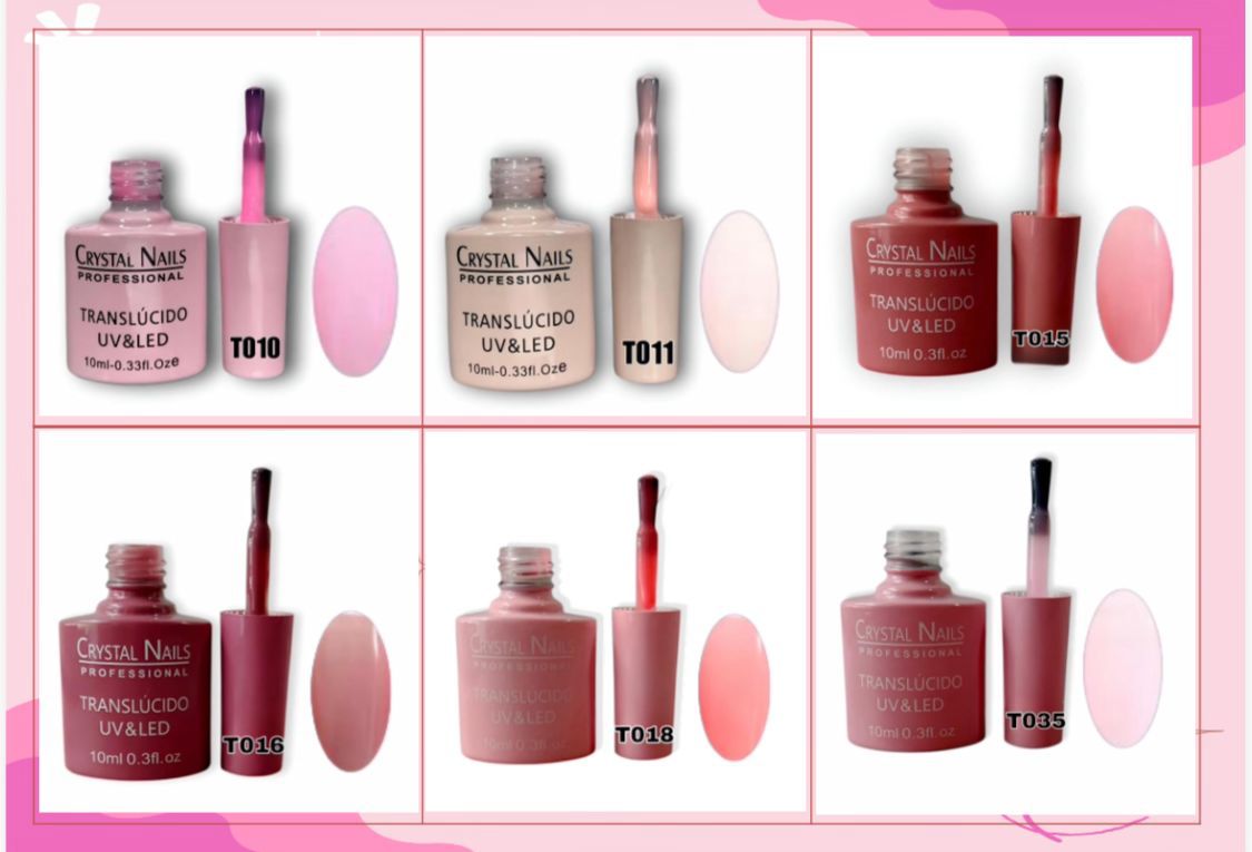 DOCENA DE ESMALTES SEMIPERMANENTES CRYSTAL NAILS 1OML | TONOS A TU ELECCIÓN | 10ML