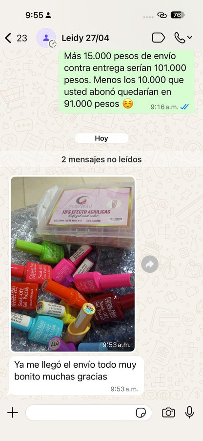DOCENA DE ESMALTES SEMIPERMANENTES CRYSTAL NAILS 1OML | TONOS A TU ELECCIÓN | 10ML
