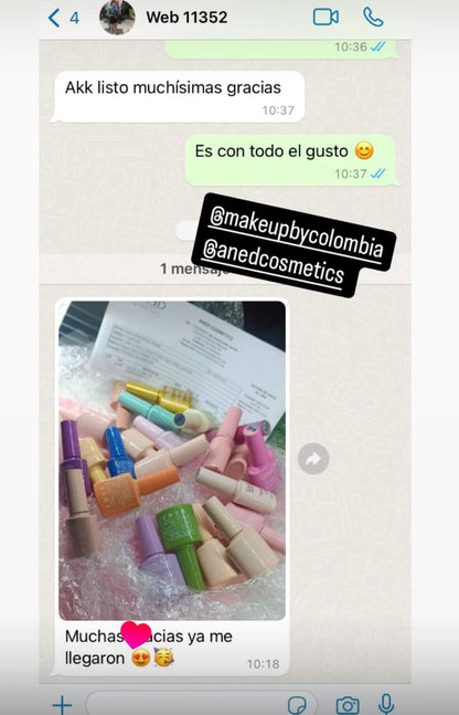 DOCENA DE ESMALTES SEMIPERMANENTES CRYSTAL NAILS 1OML | TONOS A TU ELECCIÓN | 10ML
