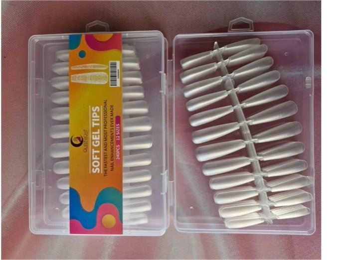 SET 240 UÑAS SOFT GEL X12 TAMAÑOS QUEEN NIGHT. - Aned Cosmetics