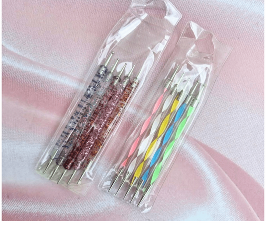 SET X5 PUNTEROS DOBLES PARA NAIL ART. - Aned Cosmetics