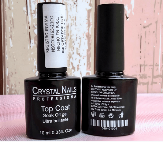 TOP COAT ULTRA BRILLANTE CRYSTAL NAILS 10ML. - Aned Cosmetics